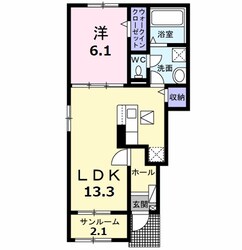 宮川駅 徒歩20分 1階の物件間取画像